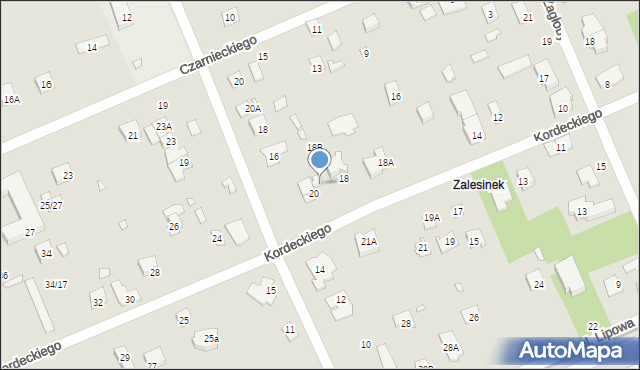 Piaseczno, Kordeckiego Augustyna, ks., 22, mapa Piaseczno