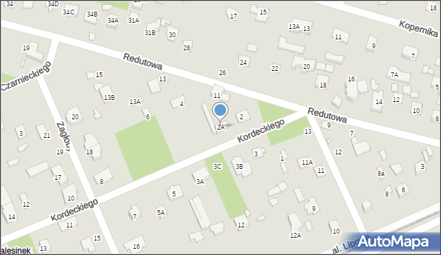 Piaseczno, Kordeckiego Augustyna, ks., 2A, mapa Piaseczno