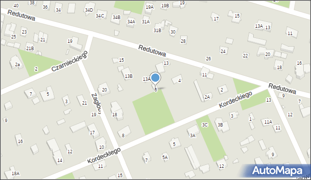Piaseczno, Kordeckiego Augustyna, ks., 6, mapa Piaseczno