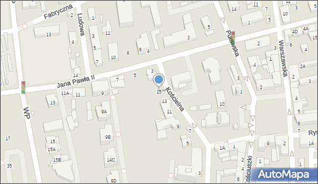 Piaseczno, Kościelna, 15, mapa Piaseczno