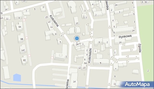 Piaseczno, Kościelna, 1A, mapa Piaseczno