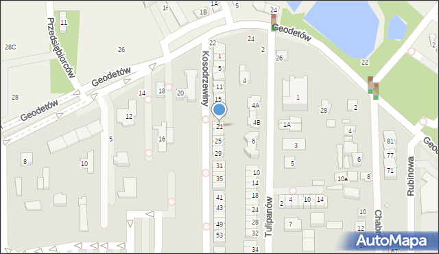 Piaseczno, Kosodrzewiny, 21, mapa Piaseczno