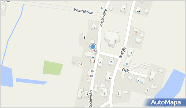 Piaseczno, Kociewska, 11, mapa Piaseczno