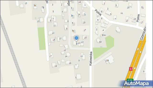 Piasek, Korfantego Wojciecha, 9, mapa Piasek