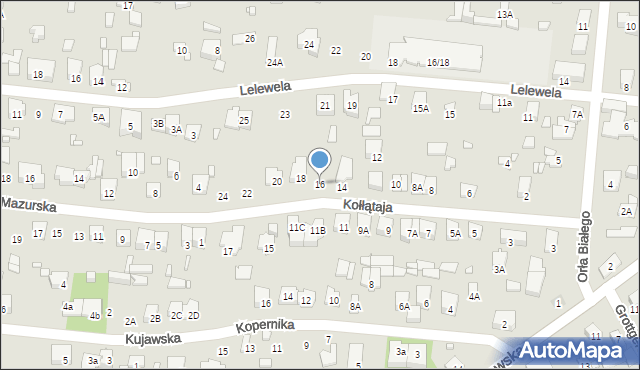 Piastów, Kołłątaja Hugo, 16, mapa Piastów