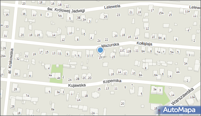 Piastów, Kołłątaja Hugo, 17, mapa Piastów