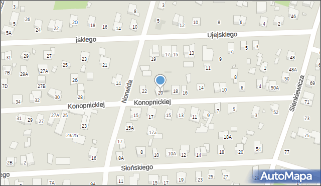 Piastów, Konopnickiej Marii, 20, mapa Piastów