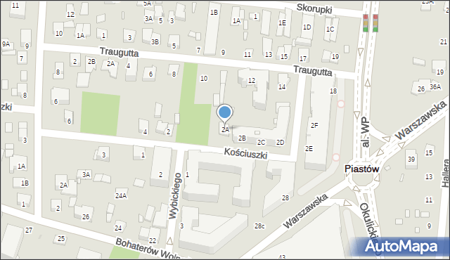 Piastów, Kościuszki Tadeusza, gen., 2A, mapa Piastów