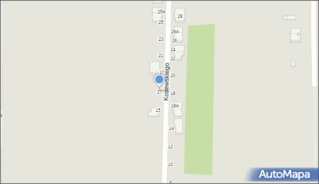 Piastów, Kosewskiego Zygmunta, 17, mapa Piastów