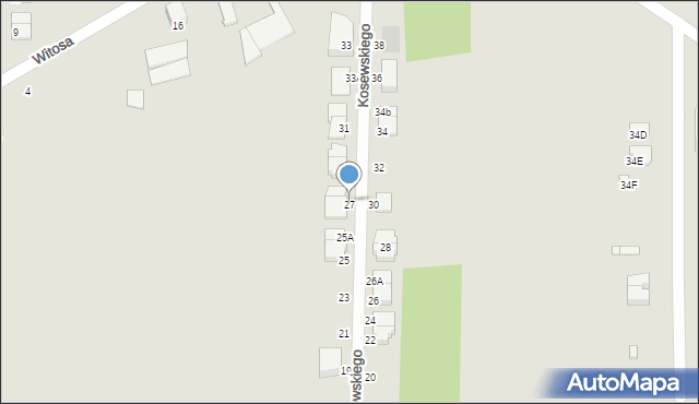 Piastów, Kosewskiego Zygmunta, 27A, mapa Piastów