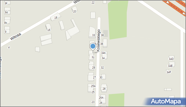 Piastów, Kosewskiego Zygmunta, 31A, mapa Piastów