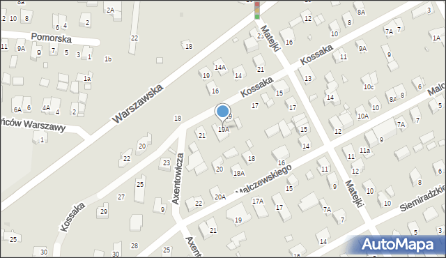 Piastów, Kossaka Wojciecha, 19A, mapa Piastów