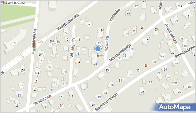 Piastów, Kossaka Wojciecha, 38, mapa Piastów