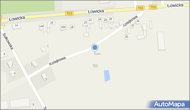 Piątek, Kolejkowa, 11, mapa Piątek