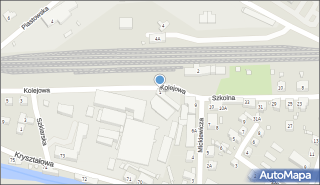 Piechowice, Kolejowa, 1, mapa Piechowice