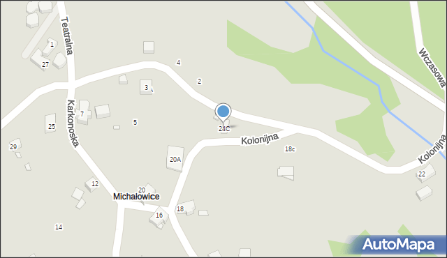 Piechowice, Kolonijna, 24C, mapa Piechowice