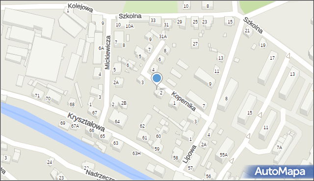 Piechowice, Kopernika Mikołaja, 2A, mapa Piechowice