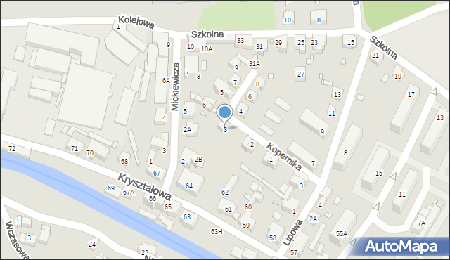 Piechowice, Kopernika Mikołaja, 3, mapa Piechowice