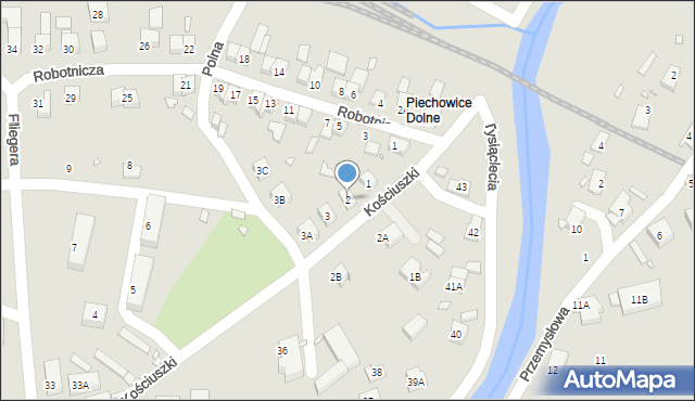 Piechowice, Kościuszki Tadeusza, gen., 2, mapa Piechowice