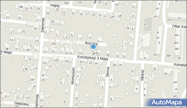 Piekary Śląskie, Konstytucji 3 Maja, 25, mapa Piekary Śląskie