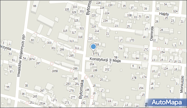 Piekary Śląskie, Konstytucji 3 Maja, 3, mapa Piekary Śląskie