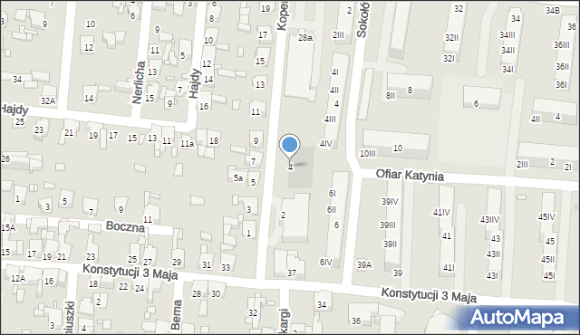 Piekary Śląskie, Kopernika Mikołaja, 4, mapa Piekary Śląskie