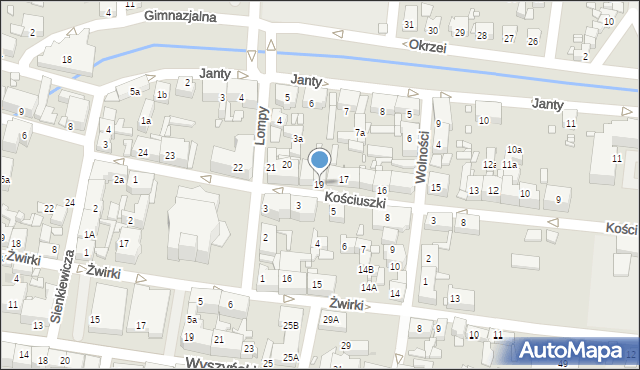 Piekary Śląskie, Kościuszki Tadeusza, gen., 19, mapa Piekary Śląskie