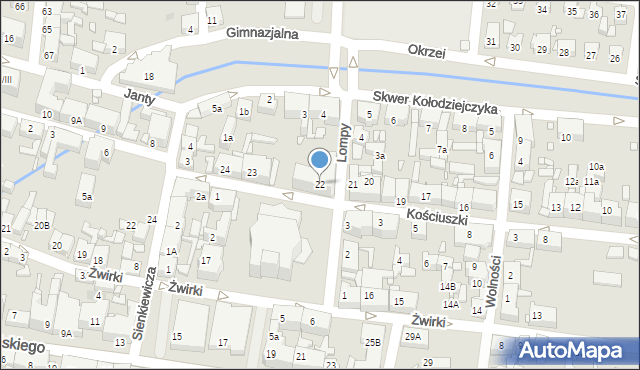 Piekary Śląskie, Kościuszki Tadeusza, gen., 22, mapa Piekary Śląskie