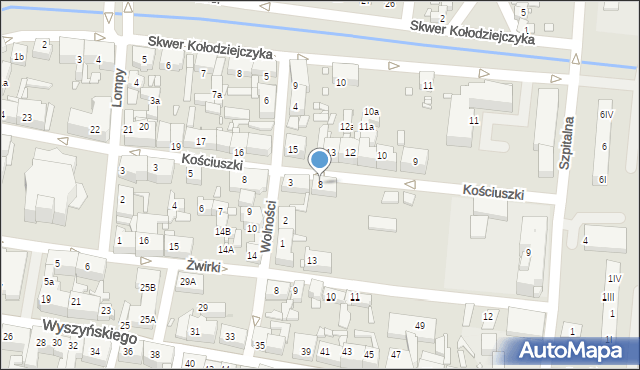 Piekary Śląskie, Kościuszki Tadeusza, gen., 8, mapa Piekary Śląskie