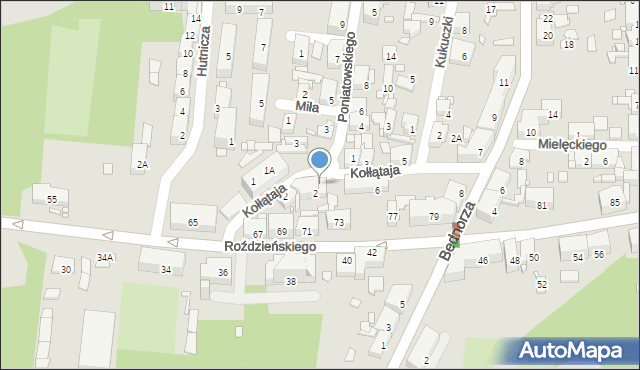 Piekary Śląskie, Kołłątaja Hugo, 4, mapa Piekary Śląskie