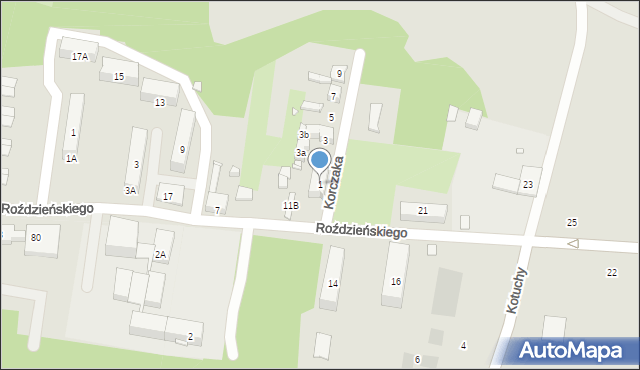 Piekary Śląskie, Korczaka Janusza, 1, mapa Piekary Śląskie