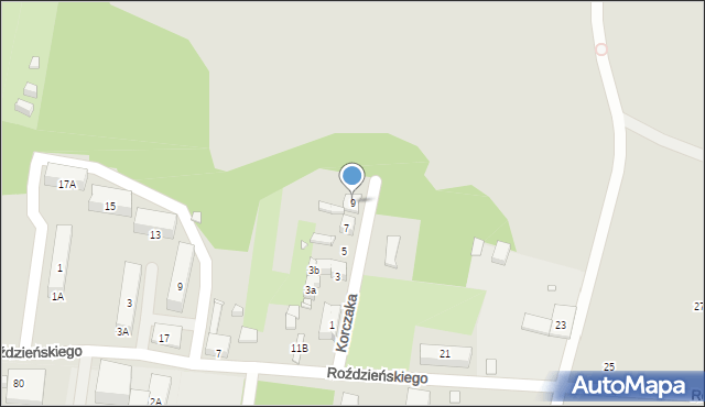 Piekary Śląskie, Korczaka Janusza, 9, mapa Piekary Śląskie