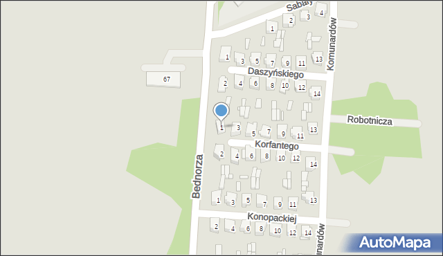 Piekary Śląskie, Korfantego Wojciecha, 1, mapa Piekary Śląskie