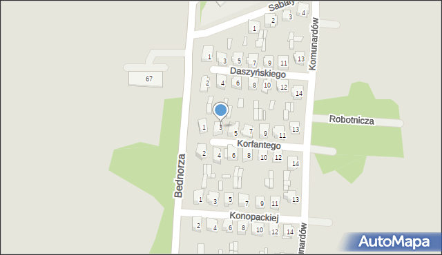 Piekary Śląskie, Korfantego Wojciecha, 3, mapa Piekary Śląskie