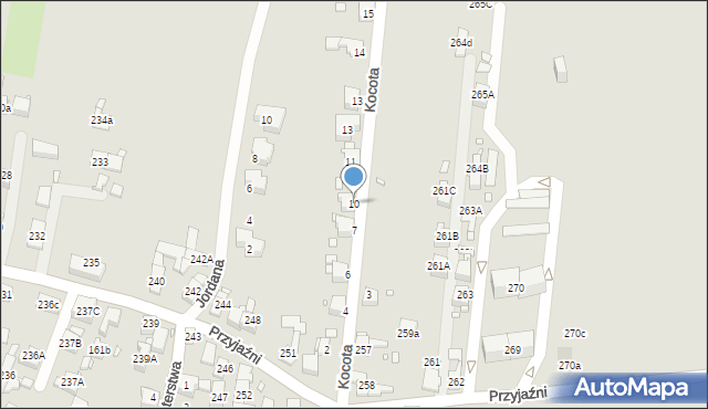 Piekary Śląskie, Kocota, 10, mapa Piekary Śląskie