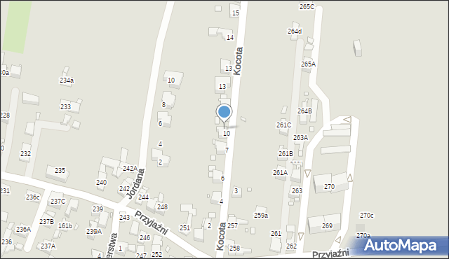 Piekary Śląskie, Kocota, 9, mapa Piekary Śląskie