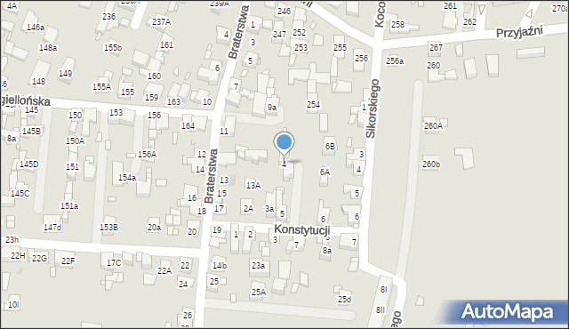 Piekary Śląskie, Konstytucji, 4, mapa Piekary Śląskie