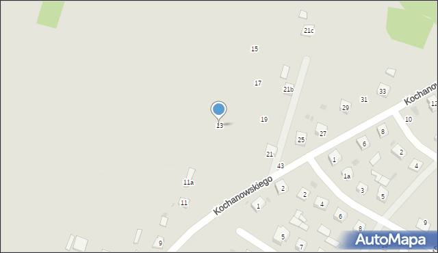 Piekoszów, Kochanowskiego Jana, 13, mapa Piekoszów