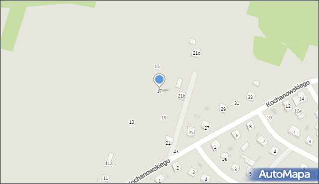 Piekoszów, Kochanowskiego Jana, 17, mapa Piekoszów