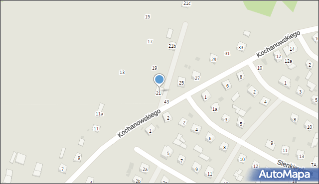Piekoszów, Kochanowskiego Jana, 21a, mapa Piekoszów