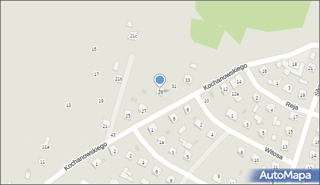 Piekoszów, Kochanowskiego Jana, 29, mapa Piekoszów