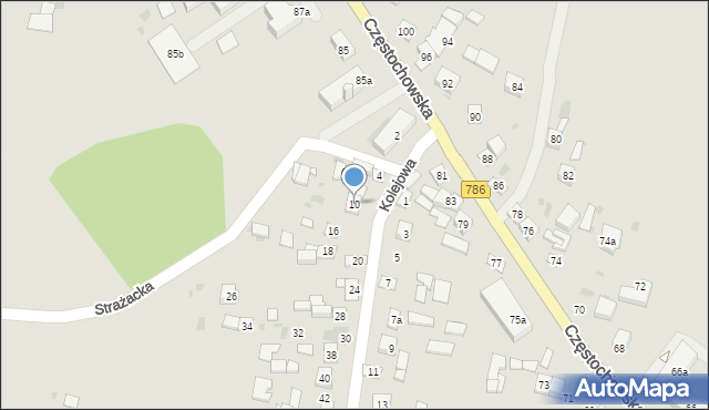 Piekoszów, Kolejowa, 10, mapa Piekoszów