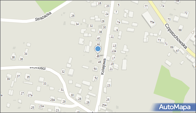 Piekoszów, Kolejowa, 46, mapa Piekoszów