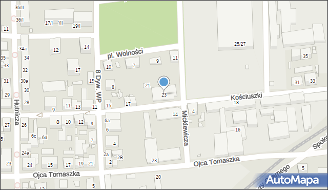 Pieńsk, Kościuszki Tadeusza, gen., 23, mapa Pieńsk