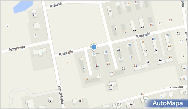 Pierwoszyno, Koszałki Jana, 14, mapa Pierwoszyno