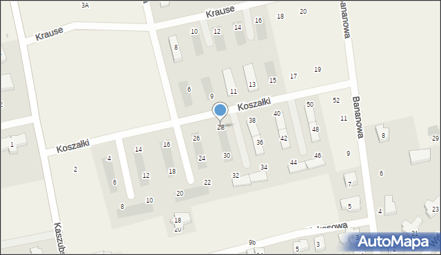 Pierwoszyno, Koszałki Jana, 28, mapa Pierwoszyno