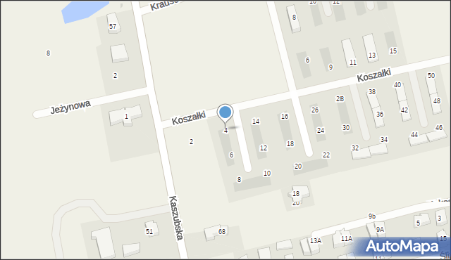 Pierwoszyno, Koszałki Jana, 4, mapa Pierwoszyno