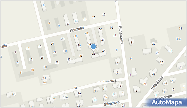 Pierwoszyno, Koszałki Jana, 44, mapa Pierwoszyno