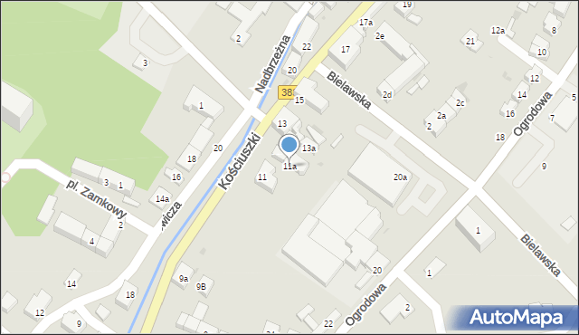 Pieszyce, Kościuszki Tadeusza, gen., 11a, mapa Pieszyce