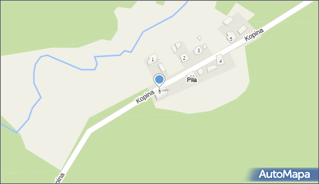 Pietraszów, Kopina, 6, mapa Pietraszów